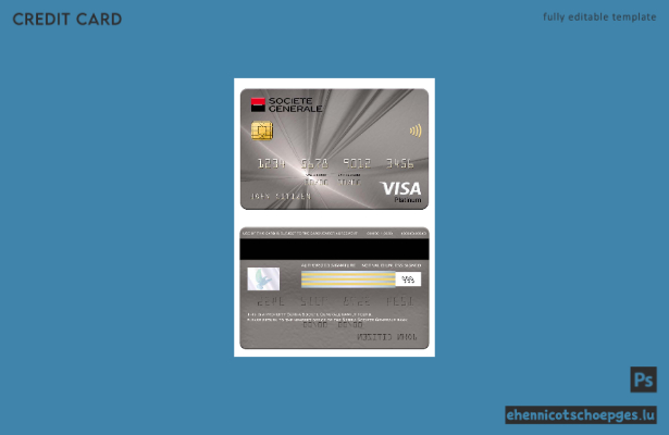 Beispielvorschau der Société Générale Bank Visa Platinum Card aus Serbien